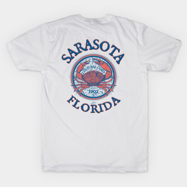 Sarasota, Florida with Stone Crab on Wind Rose (Two-Sided) by jcombs